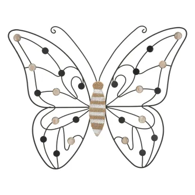 Panel z Żelaza i Drewna BUTTERFLY 39,5 1,5 33,5 cm MIN 2